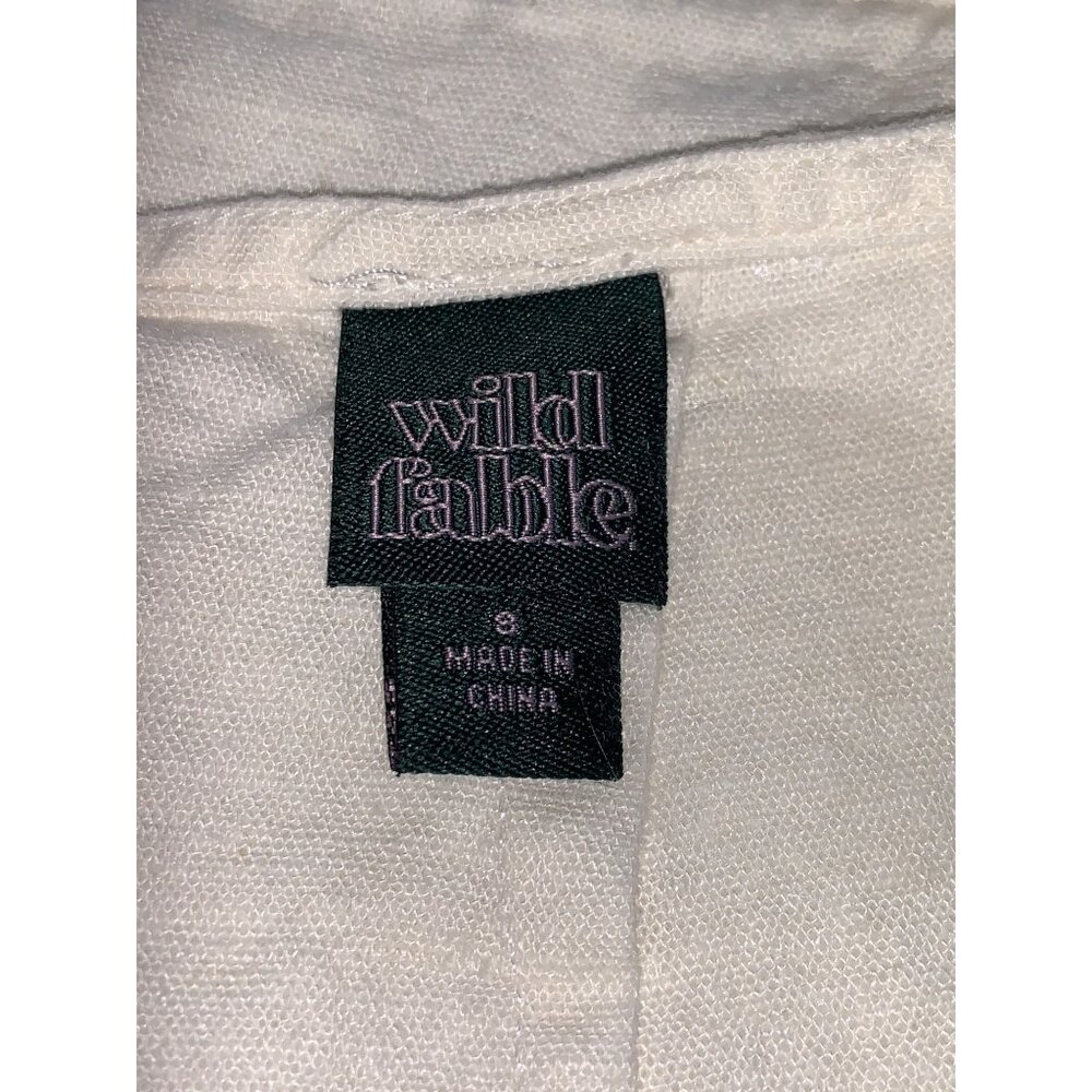Wild Fable Junior Teens White Sleeveless Square Neck Midi Dress Size 8 - Picture 9 of 9